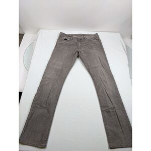 Polo Ralph Lauren Jeans Mens 36x34 Gray‎ Varick Slim Straight Grunge